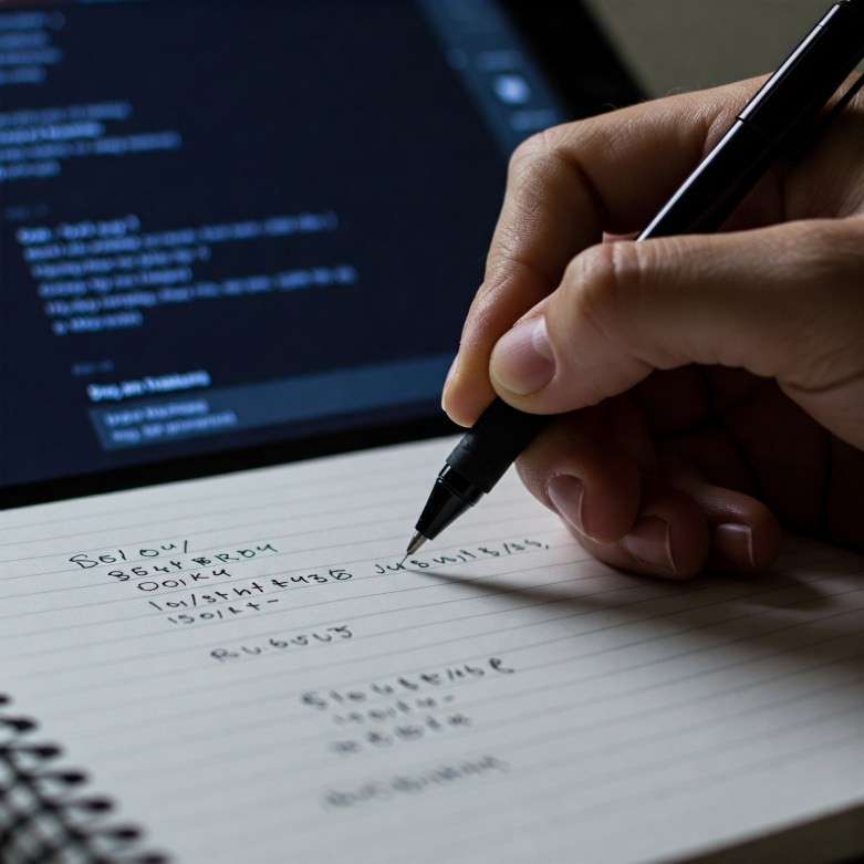 Write down all digital notes on&nbsp;paper