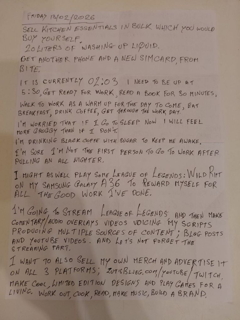 Friday 13/02/2026 Notes