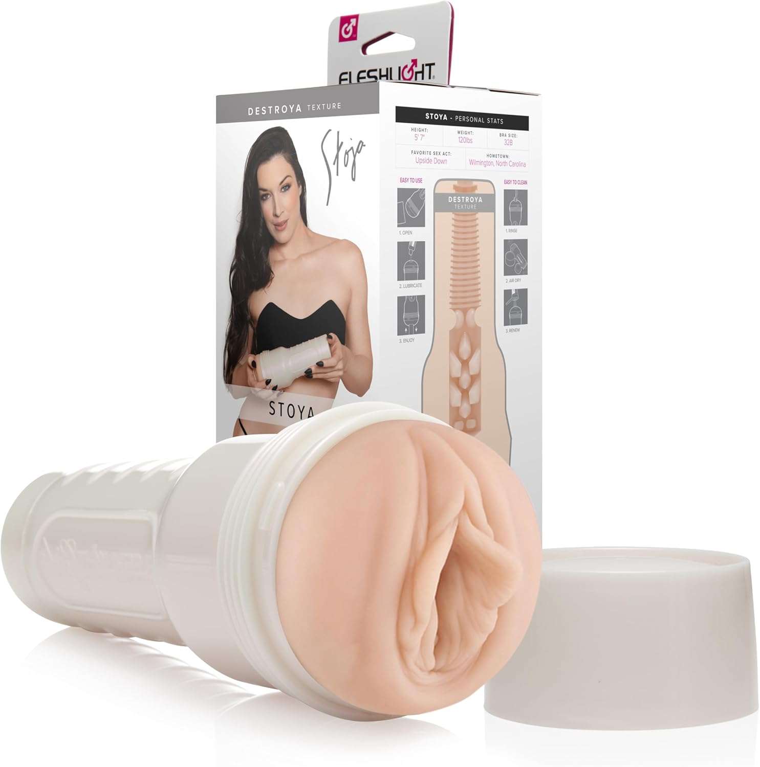 Fleshlight Stoya Destroyer Male Sex Toys for Men – The Premium Original Male Masturbator Sex Toys for Men with Our Fleshlight SuperSkin Pocket Pussy&nbsp;Technology